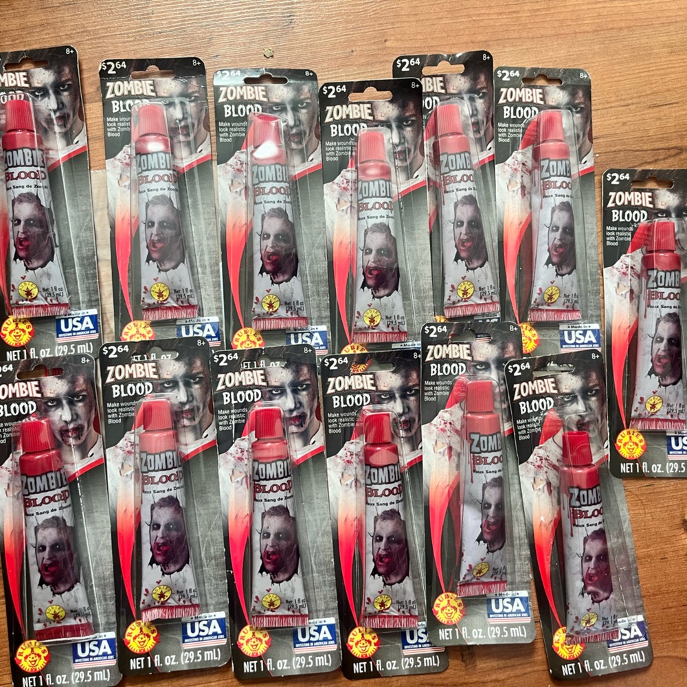 Set of 13 Zombie Blood Halloween Makeups NIB
